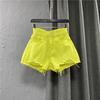 Dames Blauwe Hoge Taille Gescheurde Verweerde Denim Shorts