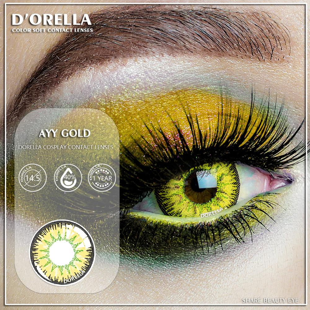 D'ORELLA Contact Lenses 1 Pair(2pcs)  AYY Series Eye Cosmetic Colorful Contactlen Cosplay Anime Contacts Crazy Lens