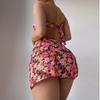 Swimsuit Women's Split Metal U-shaped Bikini Three-piece Printed