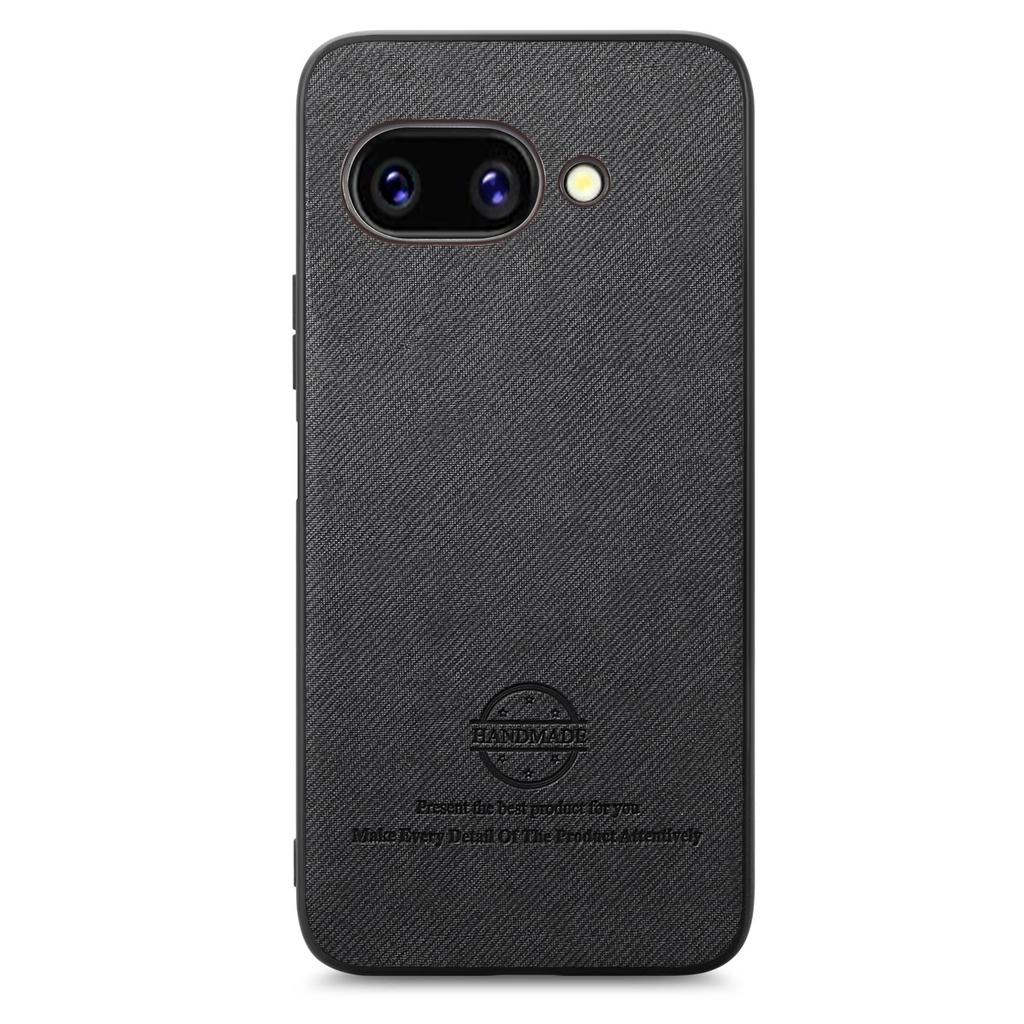 For Google Pixel 9a Leather Phone Back Cover with Cloth Texture