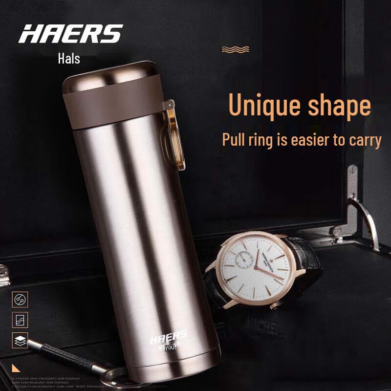 HAERS Double-layer Stainless Steel Insulated Tea Travel Mug