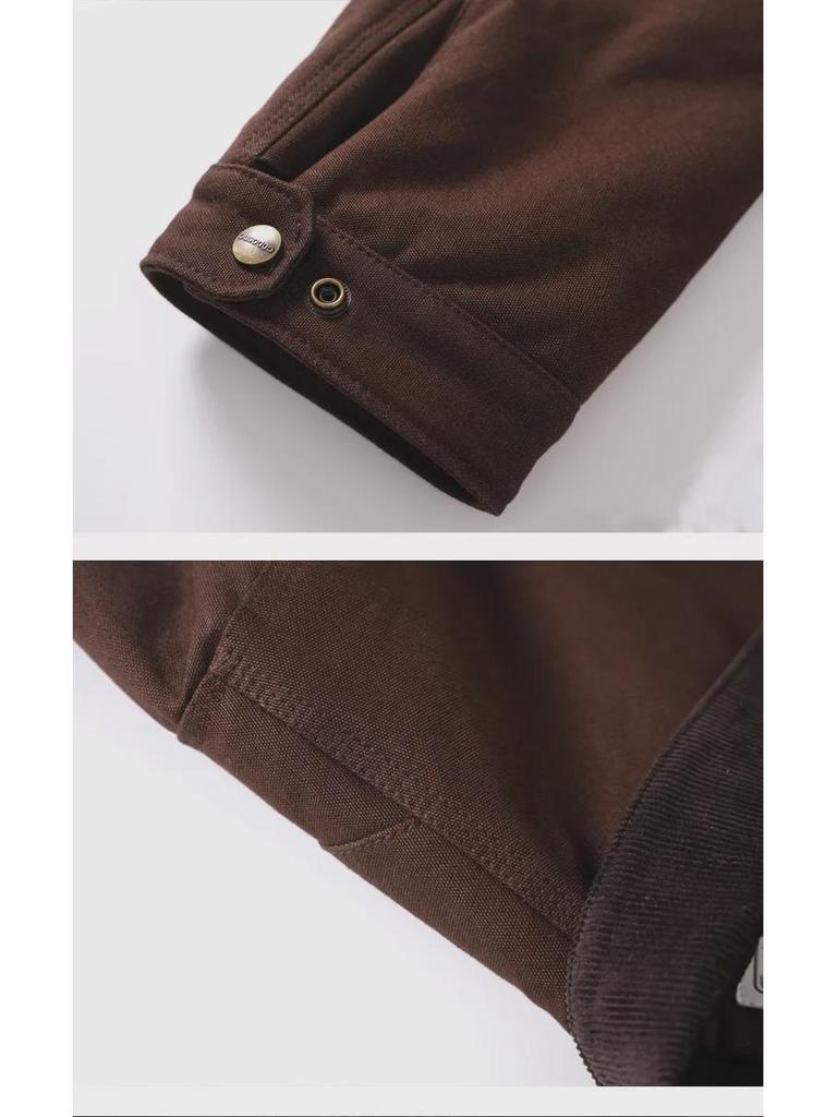 GDDQSDC Jachetă pentru bărbați din bumbac matlasat cu rever - Detroit Interstellar Edition J001