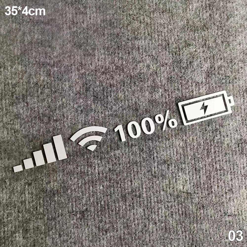 Adesivi per Parabrezza Auto Segnale WiFi Alimentazione Decalcomania in Vinile Adesivi per Auto Cellulare Accessori Decorativi Esterni Auto Decalcomanie