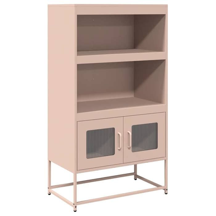 VidaXL Highboard Pink 68x39x123 Cm Steel, Cabinet, Storage Cabinet, Highboard, Sideboard, Tall Cabinet, 853369