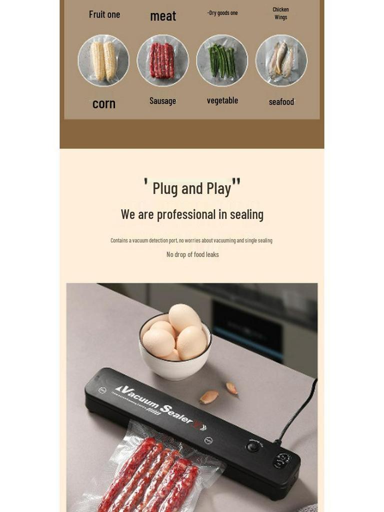 Mutfak İçin Taşınabilir Mini Otomatik Vakum Mühürleyici