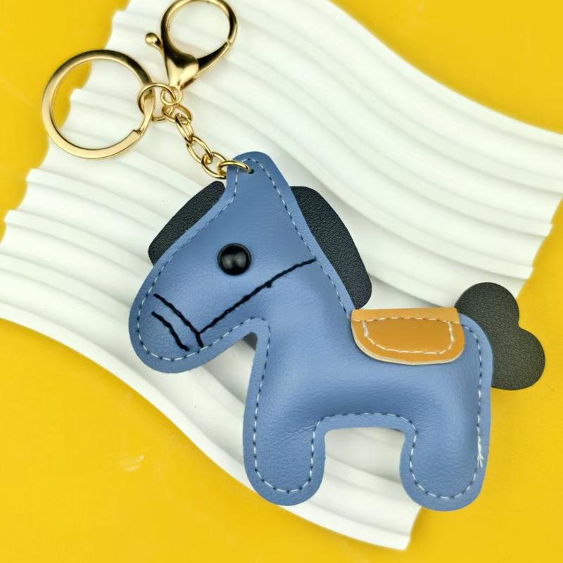 Year of the Horse, leather pony keychain pendant, simulated leather pony pendant, there will be money soon, trendy bag pendant.