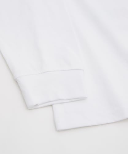 IMPROMES Casual SIDEWAYSTANCE Monogram Bear Long Sleeve T-Shirt, Men's, White