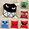 Pillow Case Cotton Linen Fabric Square Zipper Pillowcase Home Decorative Living Room Cartoon Expressions Of Angry Eyes 3