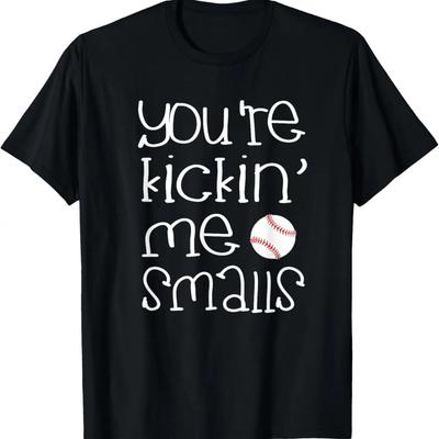 Funny Pregnant T Shirt - You're Kicking Me Smalls Baseball
