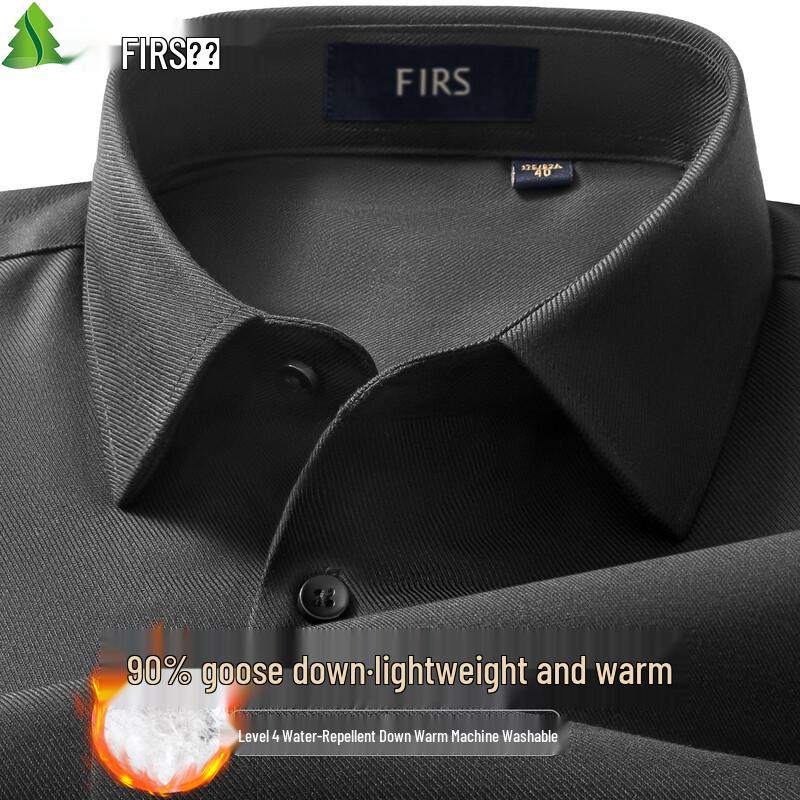 FIRS Men's 90% Goose Down Business Casual Winter Shirt