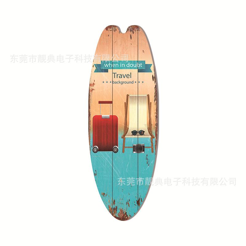 Summer Beach Ocean Themed Casual Decor Surfboard Wooden Bar Home Walls Vintage Decorated Wooden Boards