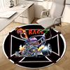 1pc Drag Racing Monster Car Round Carpet, Made of Polyester,Perfect for Decorating Office Chairs, Living Rooms,Vibrant Decorative Rug