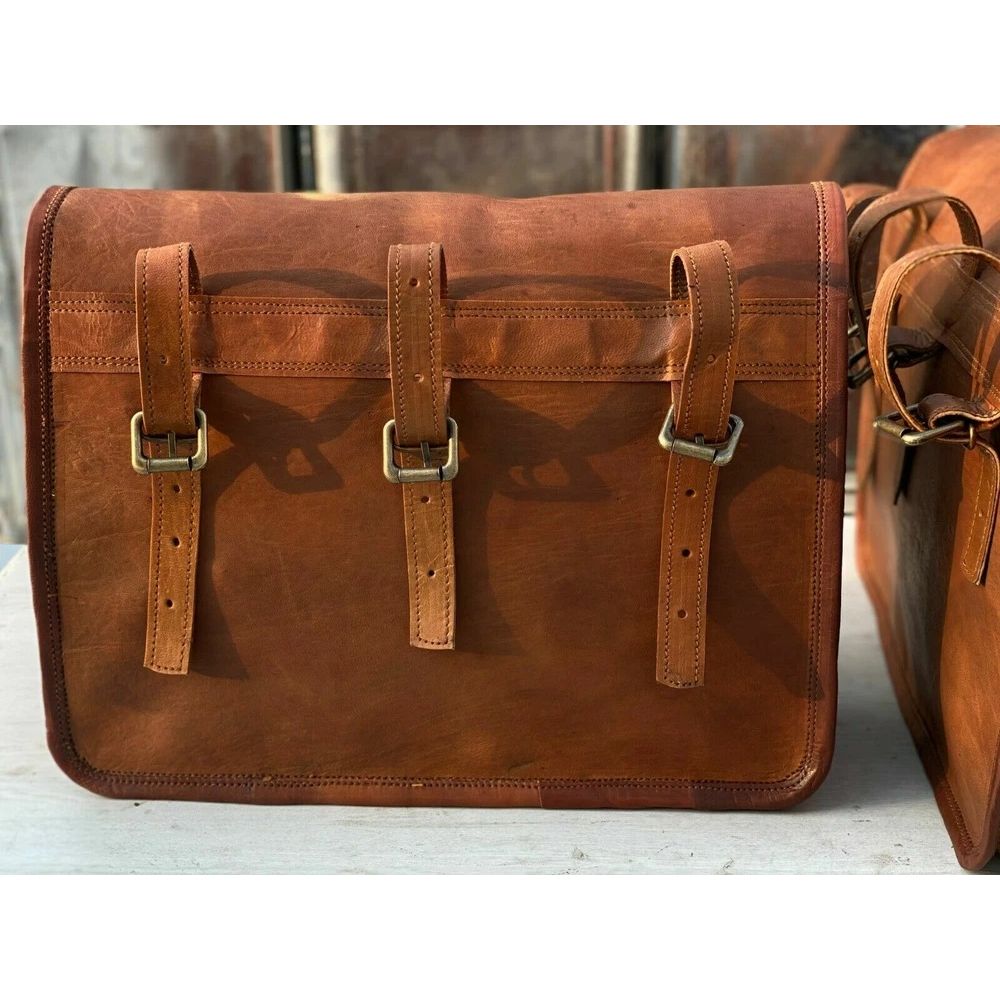 Leather Pouch Panniers Saddle 3 2+1 Bags 3 Motorcycle Saddlebags 3 Side Pouch