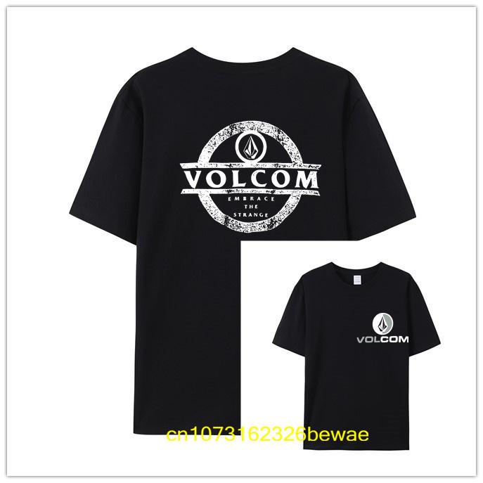 High Quality Holiday Summer Men T-Shirt Volcom stone100% Cotton Amazing Quality Comfortable Bla