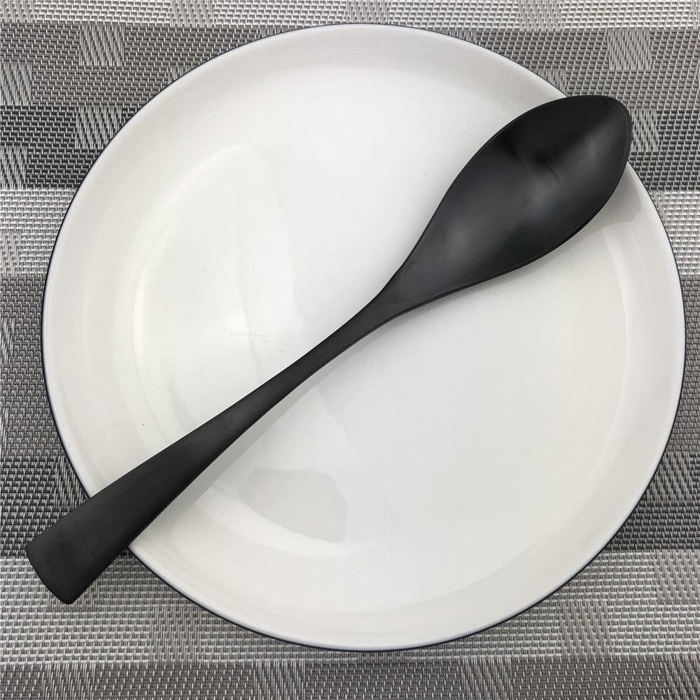 Accessories Top Quality Stainless Steel Scoop Forks Kinfe Party Dinnerware Set Matte Black Cutlery Set Drop Shipping 1 Piece