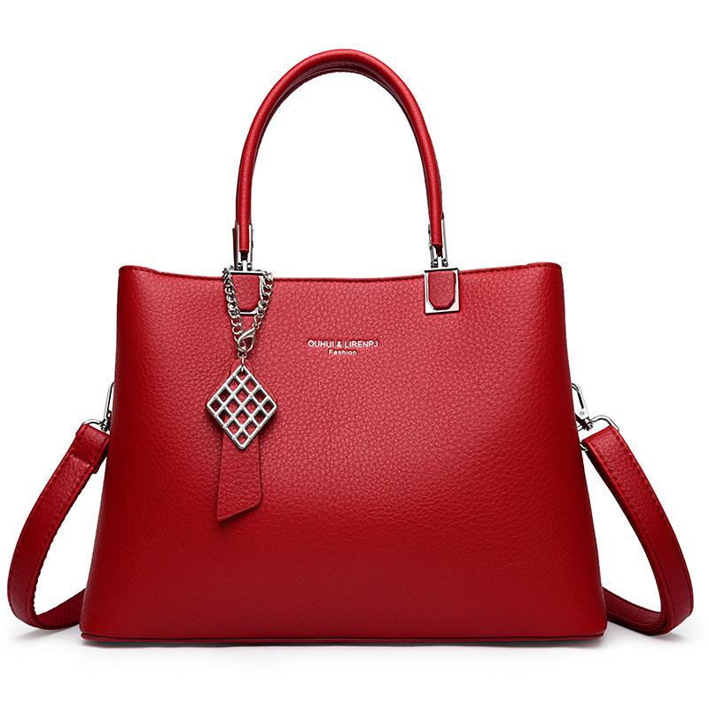 

Mom s urban simple women s handbag large bag commuter messenger women s bag червоний