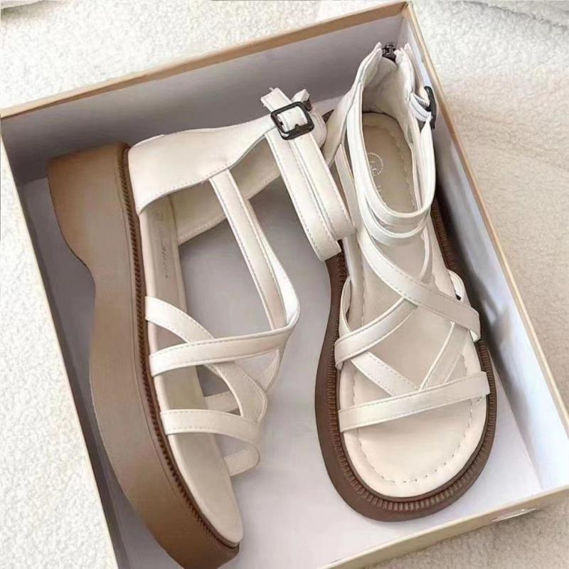 Mode Sommer Damen Sandalen Stilvolle Designer Plateau Römerschuhe Atmungsaktiv Bequem Strand Sandalen Sandalias De Mujer Verano 2025