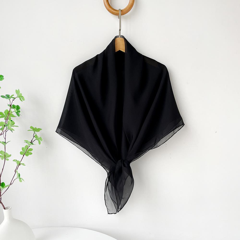 Silk Scarf Large Square Scarf High Sense Satin Chiffon Shawl Middle East Headscarf Women's Scarf