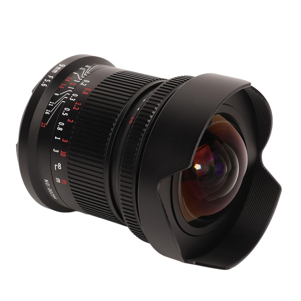 9mm F5.6 Full Frame Lens Optical Glass 132 Degree Ultra Wide Angle 5 Aperture Blades Manual Focus