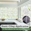 Frosted Window Privacy Film UV Blocking Static Cling Non-Adhesive, Cross Pattern Decorative Cover for Glass Door Home Office