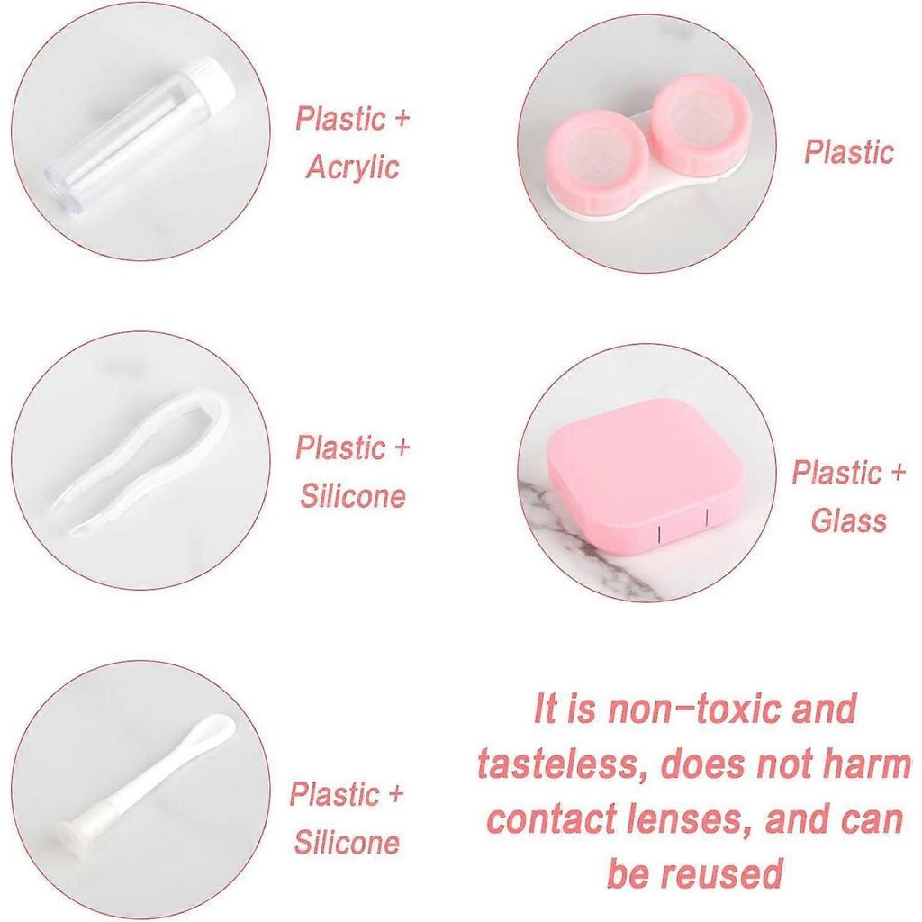 Haisheng 4Pcs AcserGery Gift Portable Contact Lens Case Contact Lens Kit Contact