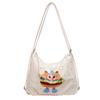 Women's Backpack Cartoon Print Shoulder Bag Large Capacity Commuter Multi-Function Crossbody Bag