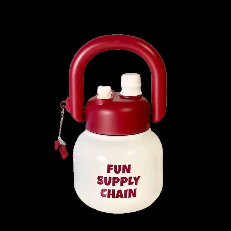 TLAKEHO Dual-Drink Portable Insulated Straw Cup