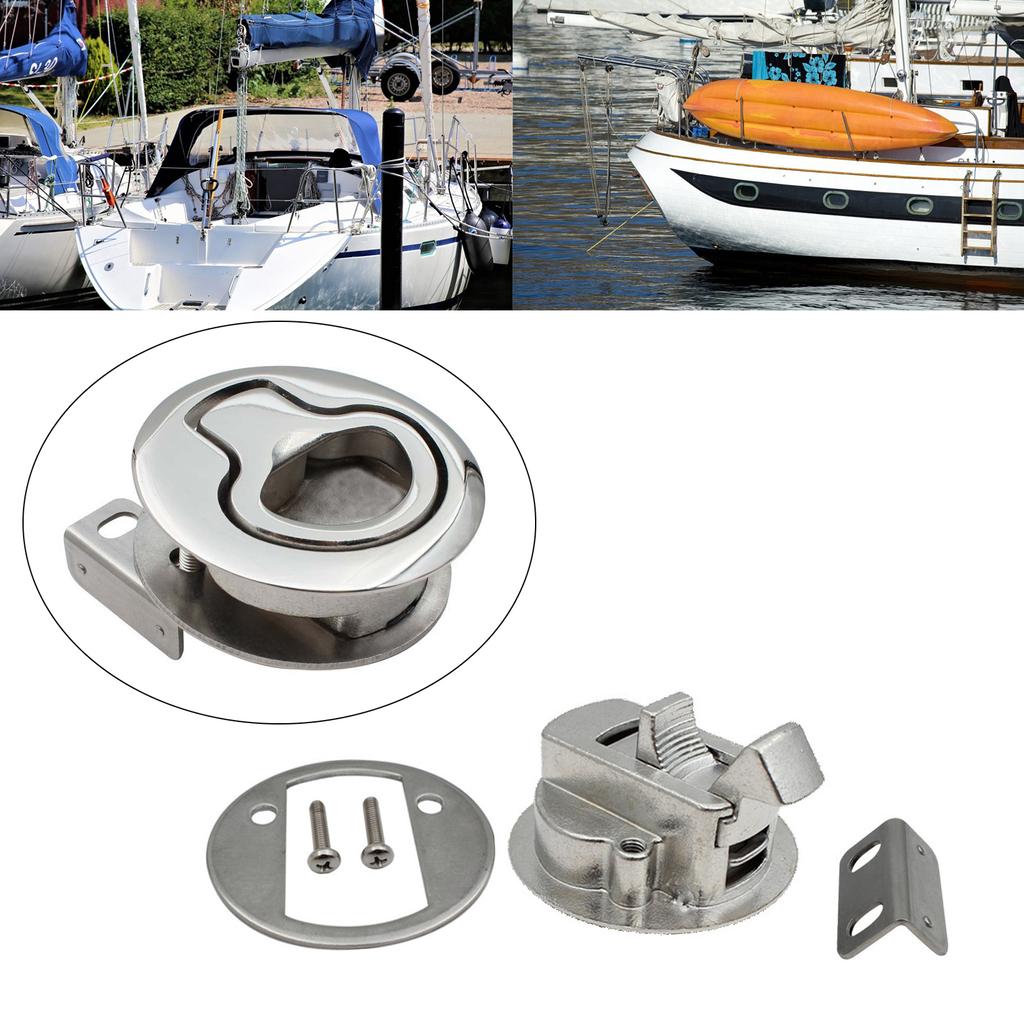 Practical Steel Deck Lifting Handle Convenient Floor Buckle Securely Lock Essential Hardware Quick Fixing for Boats
