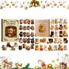 Calendario de Cuenta Atrás de Navidad de 24 Días Adornos Acrílicos Planos 2D Calendario de Adviento de Navidad Calendario de Cuenta Atrás de Navidad Regalos de Navidad