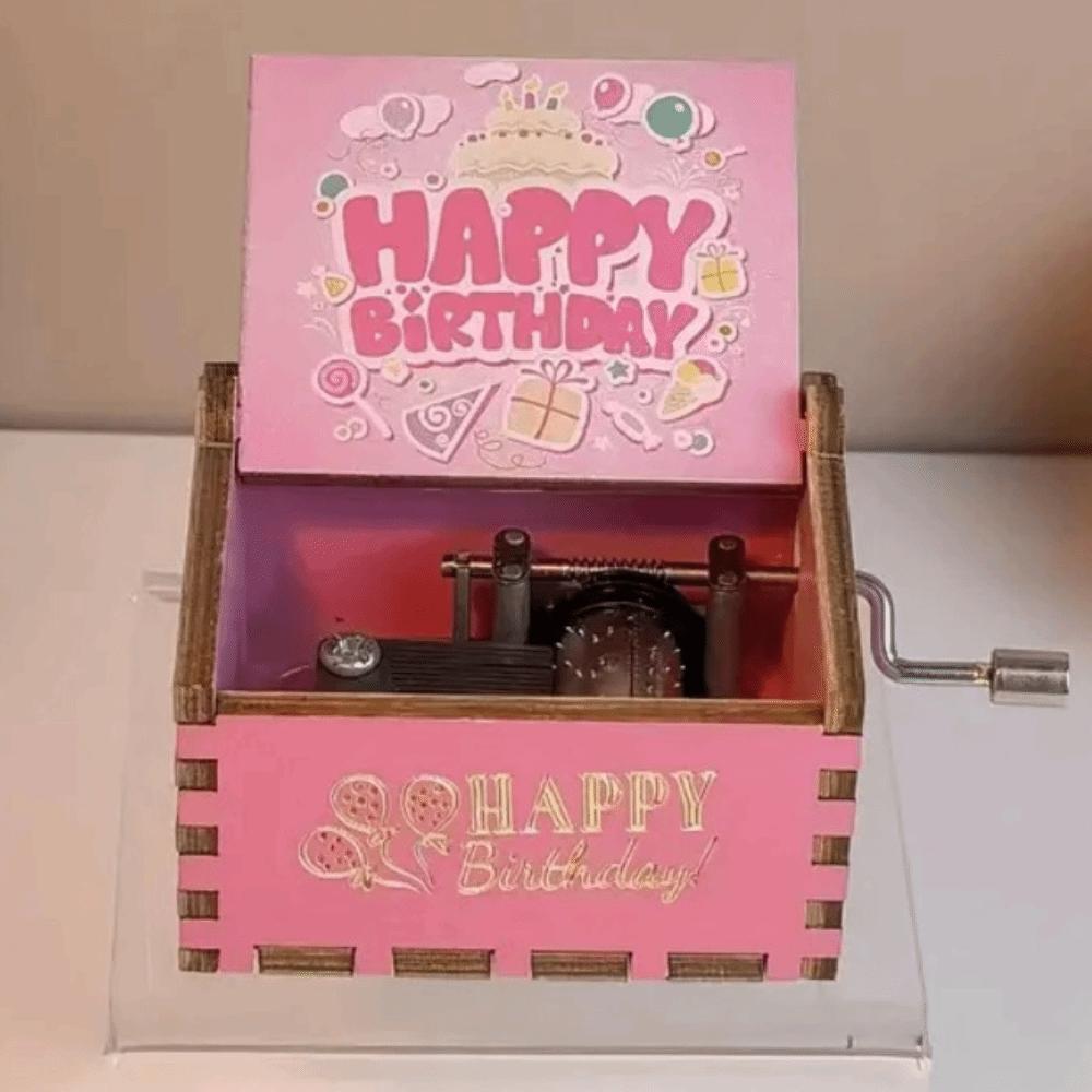 Retro Birthday Music Box Laser Engraving Mechanical Music Box Spring Music Box  Valentine s Day 2.52x2.05x1.65 in-Style 11