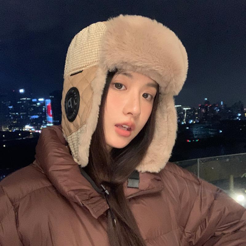 

Осенне-зимняя шапка женская модная бархатная теплая шапка-ушанка для улицы, защита от холода и ветра, защита ушей, шапка-ушанка One Size