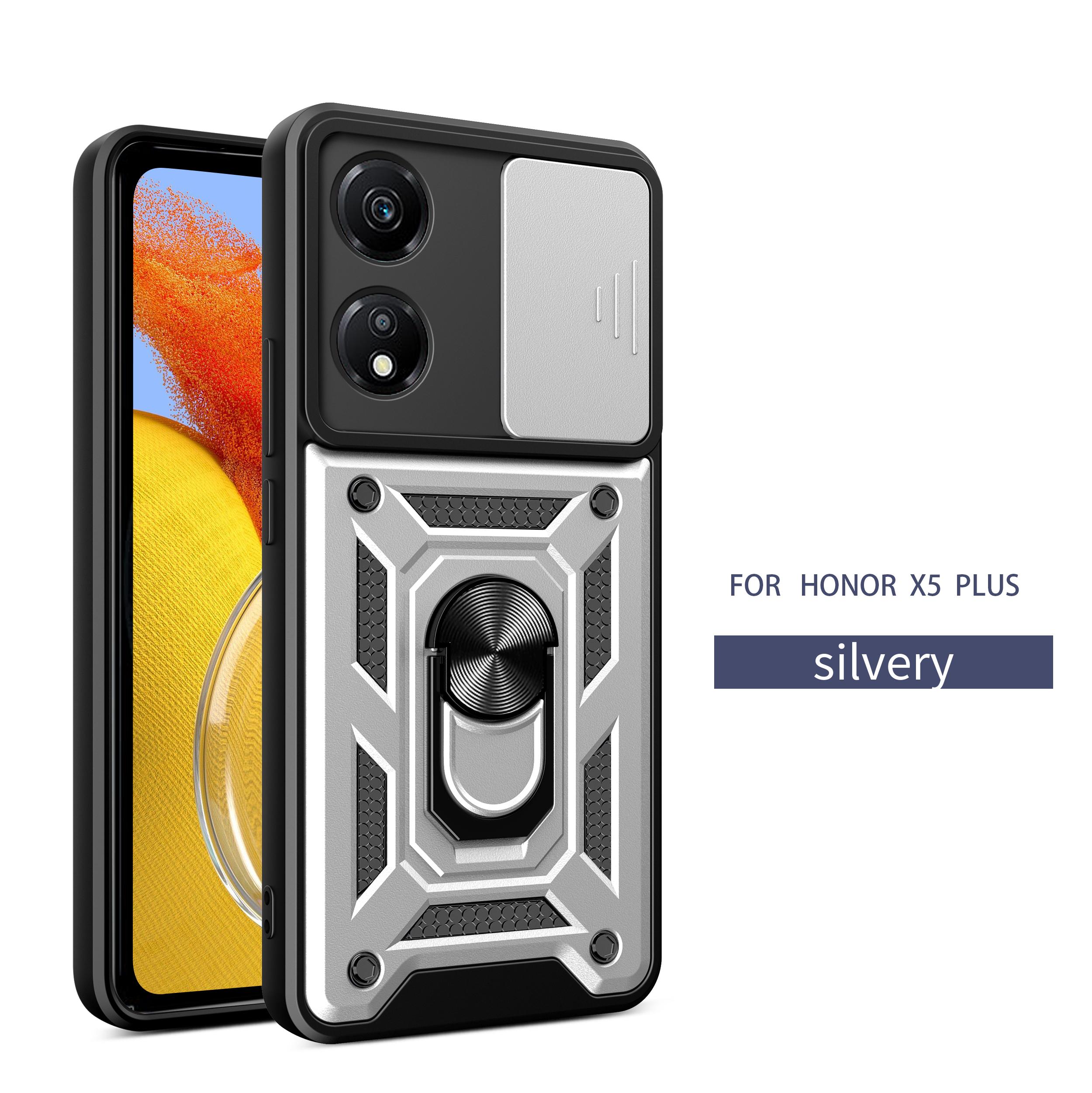 

For Honor X5 Plus Case Honor x5 plus Cover Honor x5plus Magnetic Ring Holder Armor Phone Case Slide Camera Protect Back Cover Honor X5 Plus