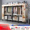 No-Assembly Wardrobe with Drawers: Foldable and Durable for Bedroom or Rental Room