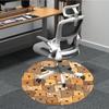 1pc Dogs Pattern Office Round Area Rug, Indoor Mat Suitable For Office, Under Office Chairs Bedroom Living Room Home Decor, Room Deco