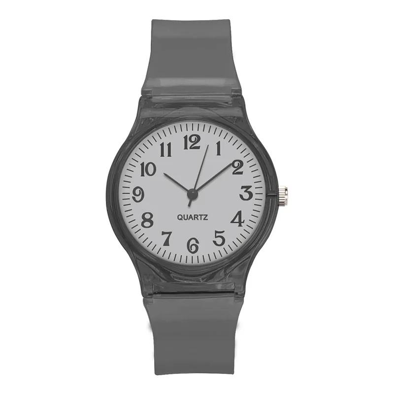 Colorful Transparent Strap Children's Watches Simple Sports Multi-color Wristwatch Unisex Quartz Watches for Kids Gifts reloj
