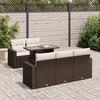 VidaXL Garden Furniture Set with Cushions 6 Pcs Brown Braided Resin 3326254