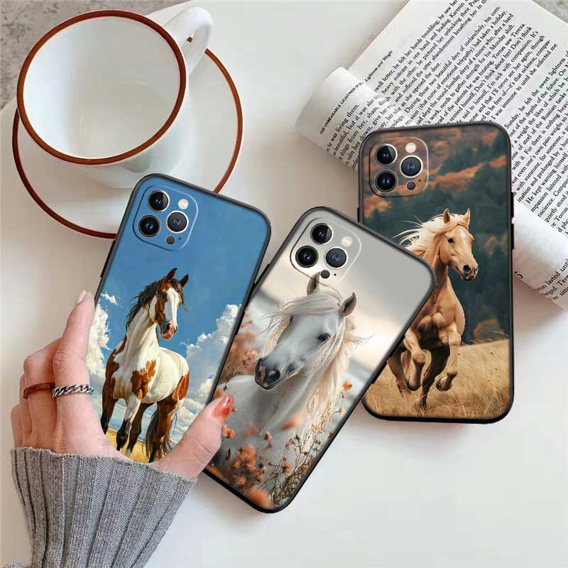 RE28 Fine Horse Phone Case for OPPO A40 A60 A80 A15 A16 A16K A12 A17 A17K A54 A54S A53 A53S A55 A56 A57 A98 F23