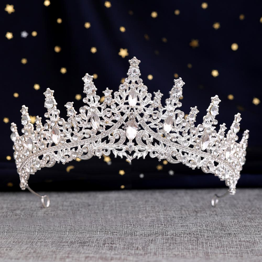 Krone Tiara Braut High End Prinzessin Krone Farbiger Kristall Königin Tiara Krone Barock Hochzeitskleid Stirnband