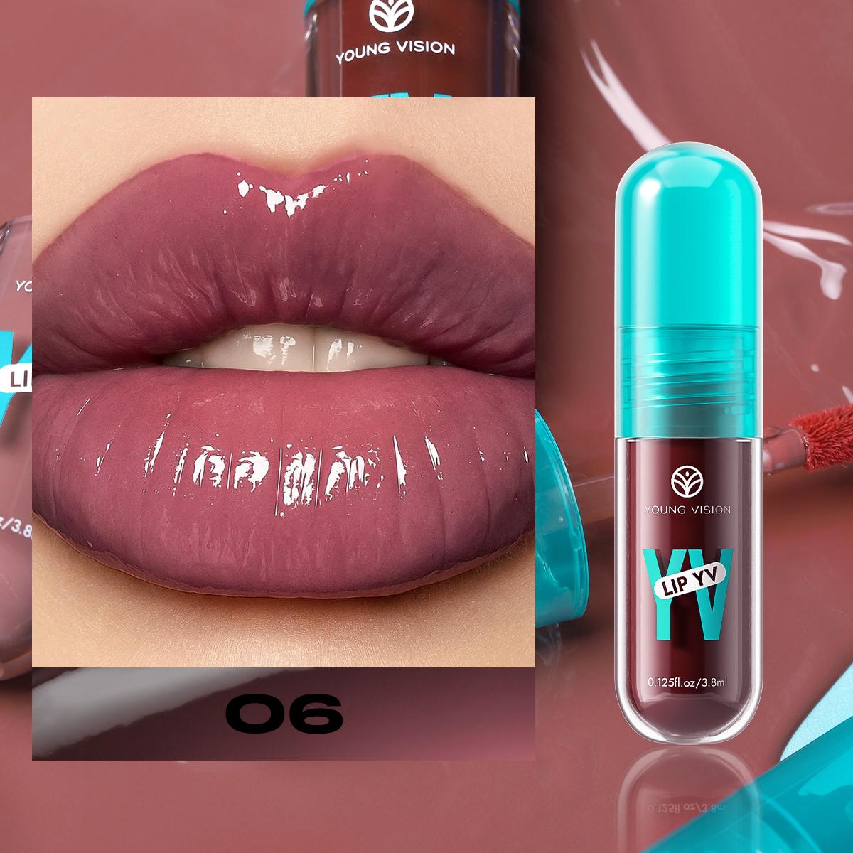 

YOUNG VISION Блеск для губ с маслом авокадо и витамином Е - 6 цветов, нелипкий, стойкий блеск для губ, водостойкая, неразмазывающаяся помада с увлажняющим маслом