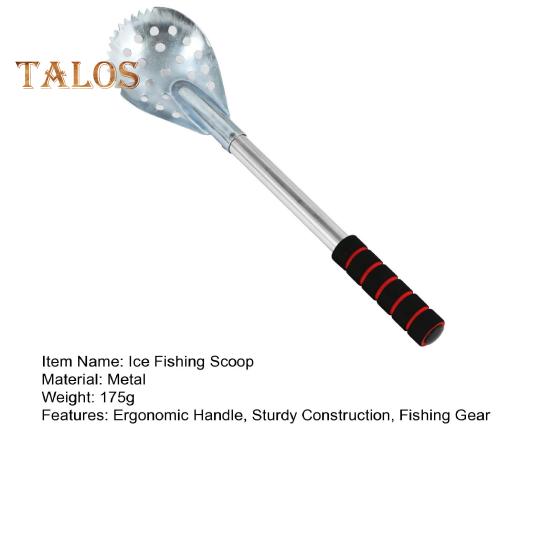 17,3 Zoll Eisfischer-Skimmerschaufel, Edelstahl-Eisfischer-Ausrüstung, Lochschaufel zum einfachen Entfernen von Schneematsch und Eis