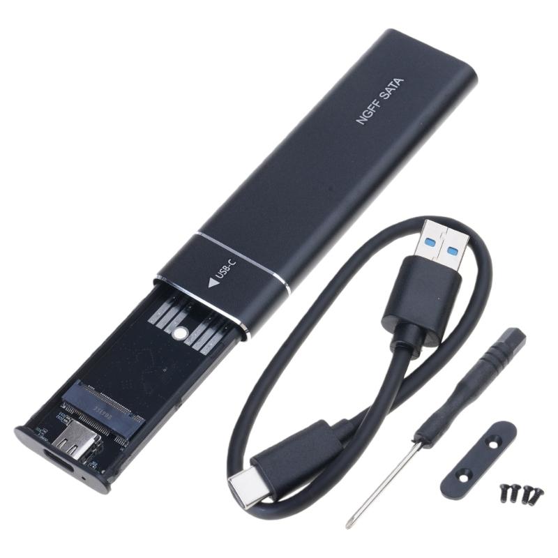 Universal M.2 External Drive Case USB 3.2 Compatible 2230 2242 2260 2280 Size Plug-Play  External Disk Housing