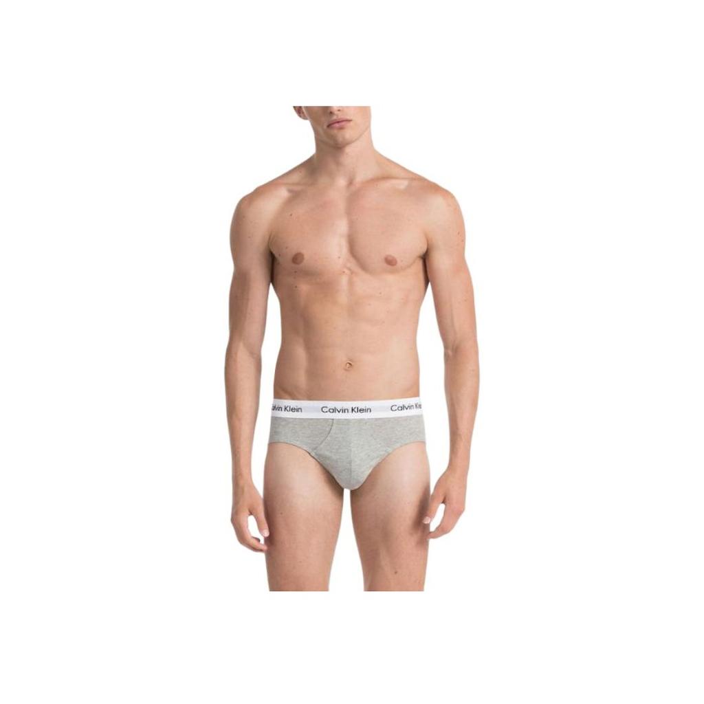 Calvin Klein Braguita Hip 3P Bloque de Color Jacquard con Logo Cómoda Ropa Interior Triangular Ropa Interior para Hombre 0000U2661G-998
