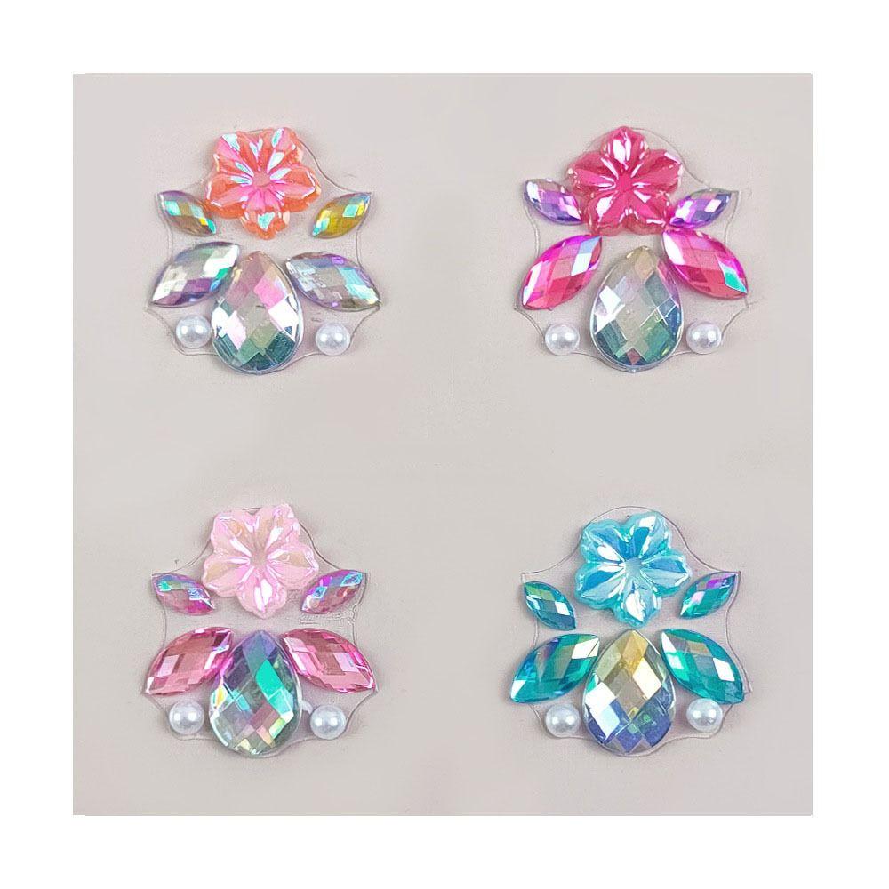 

Adhesive Crystal Gems Tattoo 3D Crystal Face Stickers Tattoo Tool Makeup Sticker Party 08 4pcs
