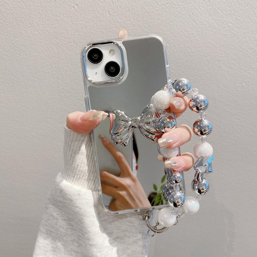 Acrylic Mirror Suitable for Apple 15promax Protective Case Love Iphone13/16 Mobile Phone Case 14 Girl
