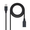 Nanocable USB-A 3.0 Male To USB-A Female Cable 1m-10.01.0901-BK