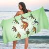 1pc Cartoon Dinosaur Beach Towel, Super Absorbent & Quick-drying Swimming Towel, Lightweight & Soft Beach Blanket, Suitable For
