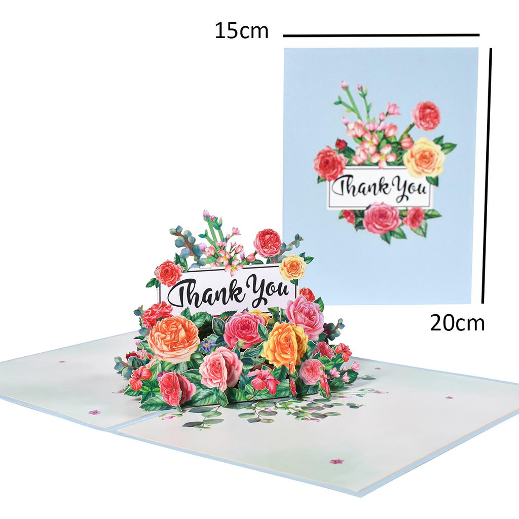 Thanksgiving Day Card 3D Pop Up Thank You Greeting Cards