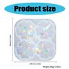 Holographical Silicone Coaster Mold for Home Decoration Rainbow Effect Flower Cup Mat Mould Gift for Crafting Lover