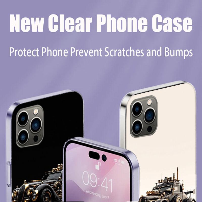 Steampunk Car Phone Case For Iphone 17 Air 15 Pro 14 Plus 16 Pro Max 12 13 Mini 11 16E X XS Cover Cute Fundas