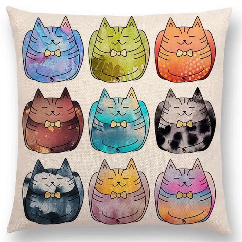 New Abstract Colourful Geometric Pattern Dreamlike Square Round Triangles Sector Diamond Gorgeous Cushion Cover Car Pillow Case